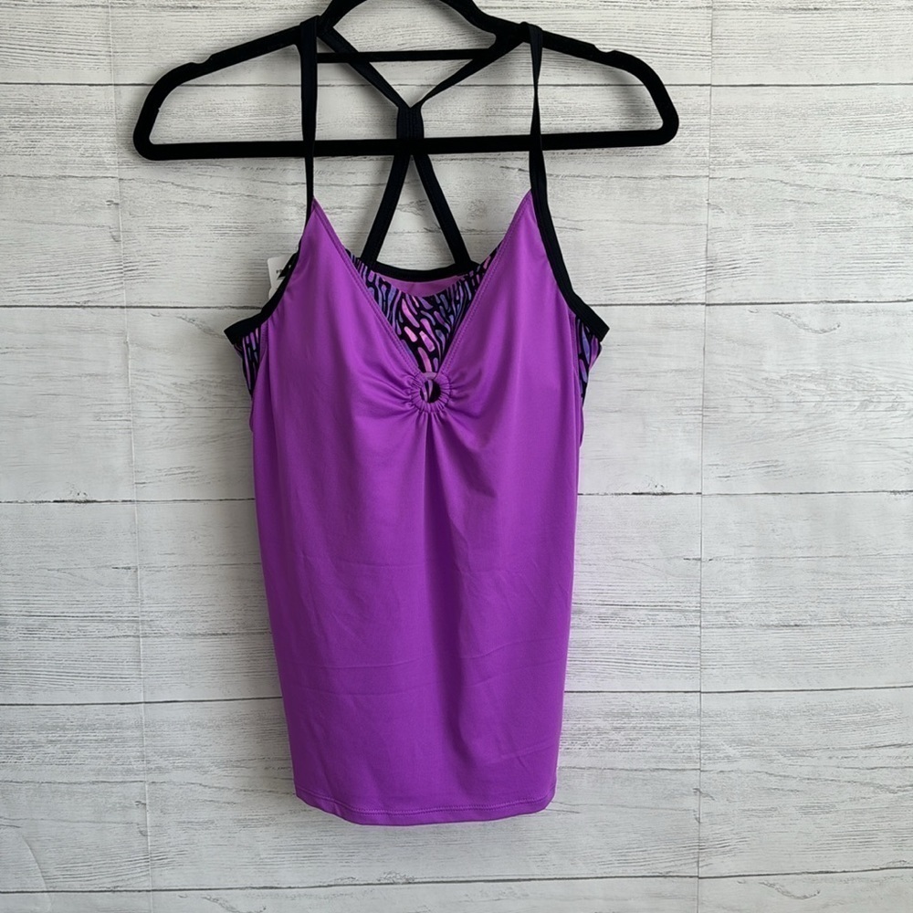 ZeroXposur Purple Swim Suit 2 in 1 Tank | SIZE S